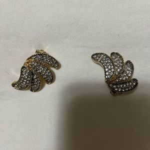 Costume earrings Gold and stone